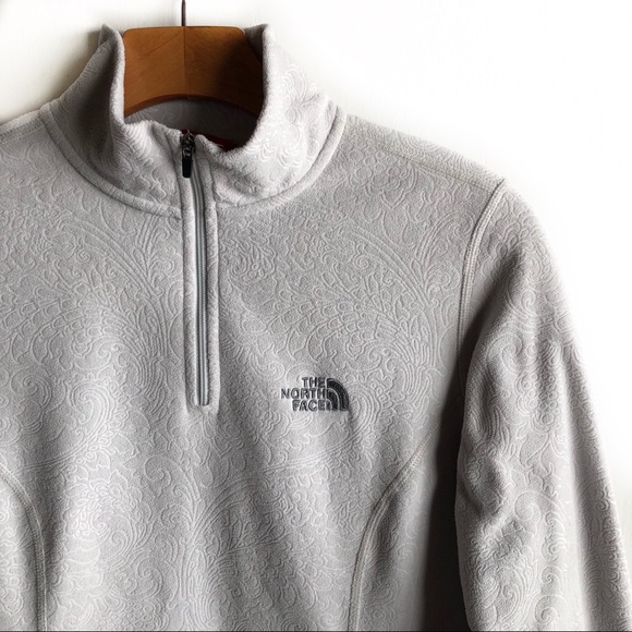 north face grey half zip